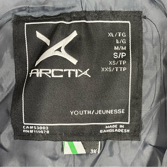 Arctix Kids Essential Insulated Black Bib Overalls Small - Picture 7 of 12